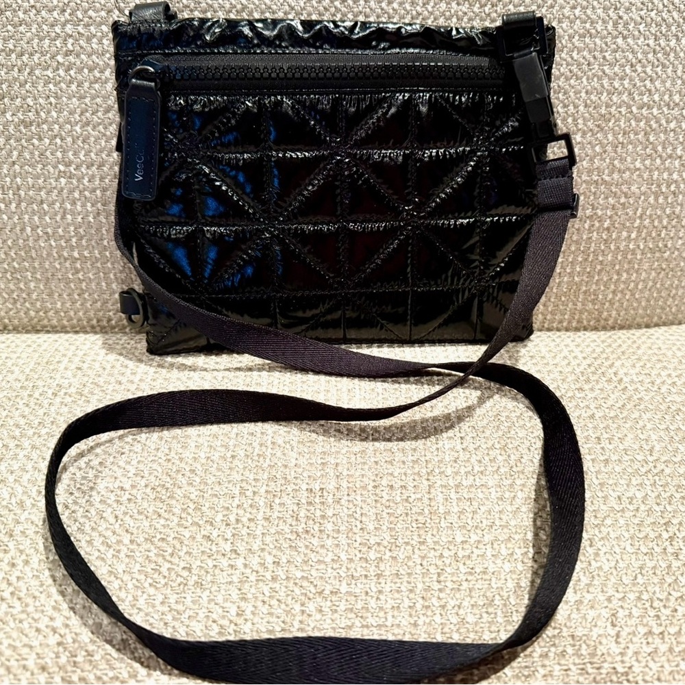 Vee Collective Black Quilted Crossbody Bag